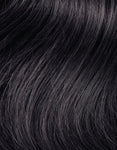  A close-up of hair extension with black tones.